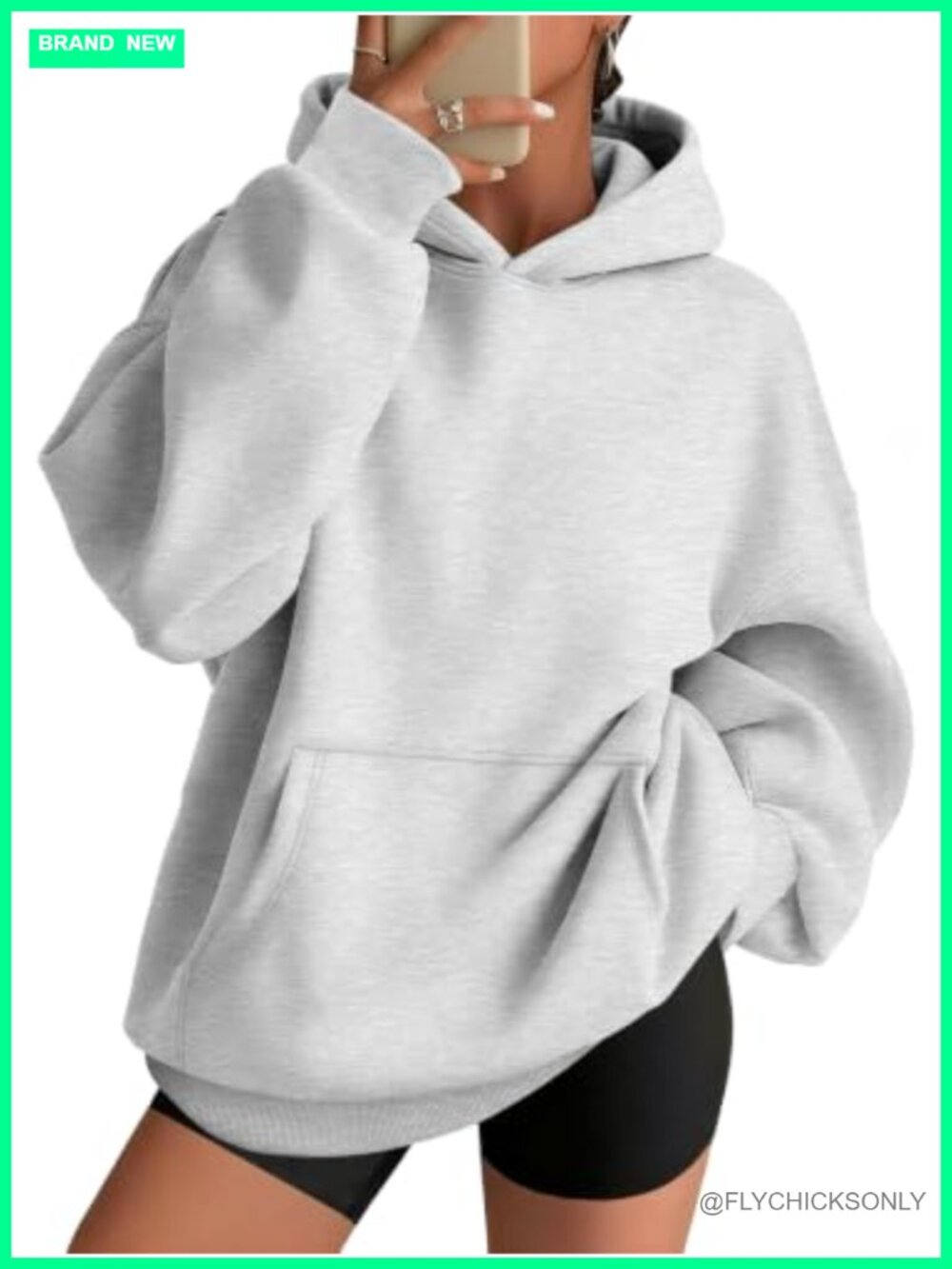 Oversized Hoodie Pullover Sweatshirt 100% Polyester Fleece